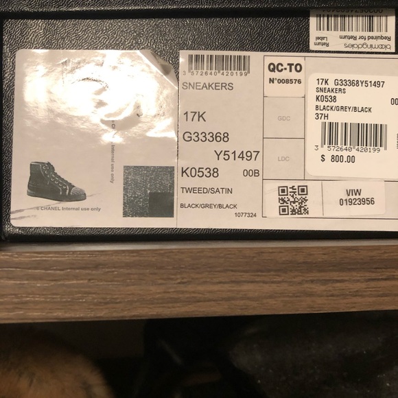 Chanel sneaker 37.5 black - Picture 2 of 4